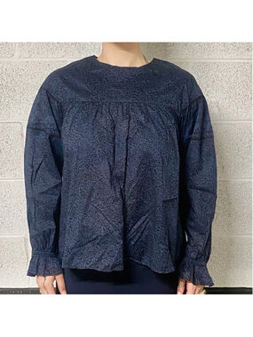 Anna Sui for Uniqlo Floral Patterned Boho Peasant Top Size S